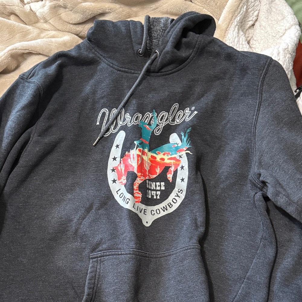 Wrangler Charcoal Cowboy Graphic Hoodie